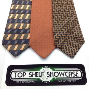 LOT 3 Men's Neck Ties Brooks Brothers Jos. A Bank